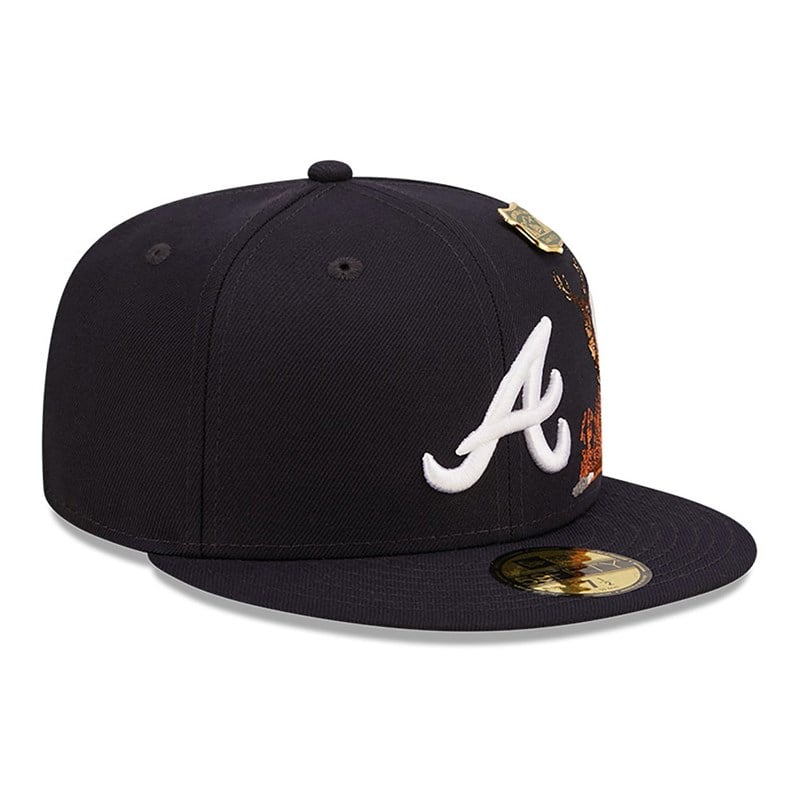 Official New Era Atlanta Braves MLB State Park Navy 59FIFTY Fitted